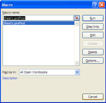 events in vba excel macros triggered text
